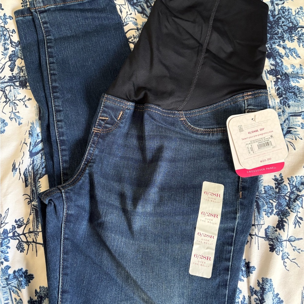 Maternity Blue Denim Jeans NWT